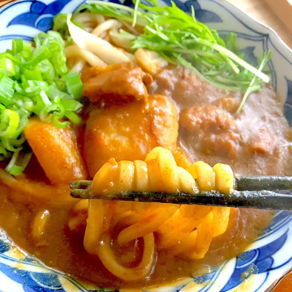 カレーからのリメイク讃岐カレーうどん|シュトママさん