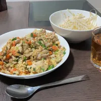 Snapdishの料理写真:ネギand卵多め炒飯|秩父のゆうちゃさん