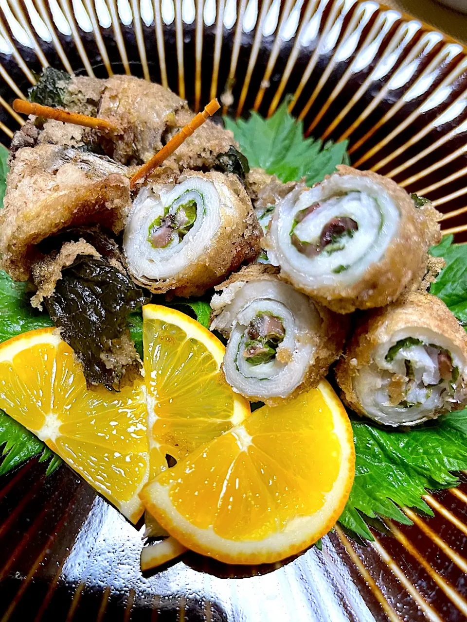 太刀魚の梅肉巻き揚げ|レオンさん