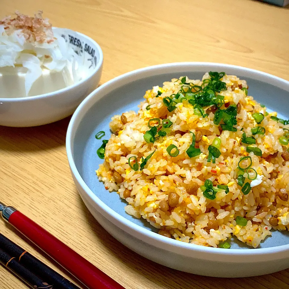 納豆チャーハン|ツインうさぎさん