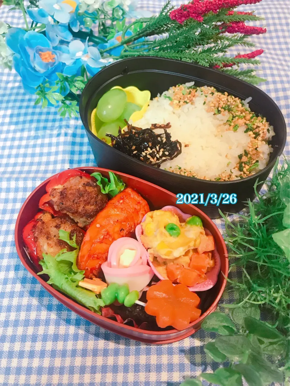 今日のお弁当🎶                           🎀🎀🎀|🌼はなちゃん🌼さん