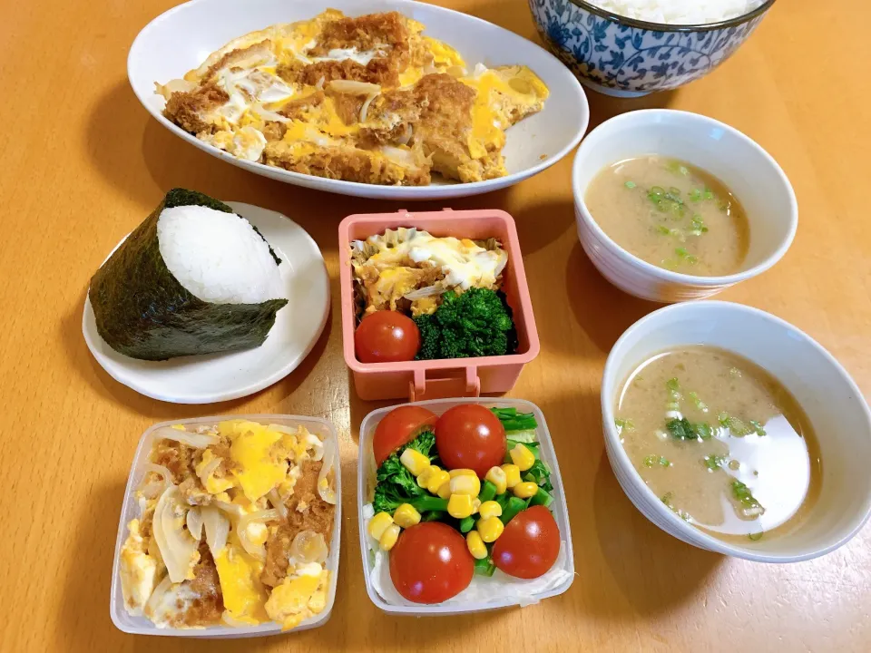 Snapdishの料理写真:今日のお昼ご飯＆お弁当💜2021.3.26.|kimikimiさん