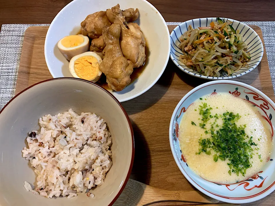 味ぽんさっぱり煮ととろろご飯|irodori🍡さん