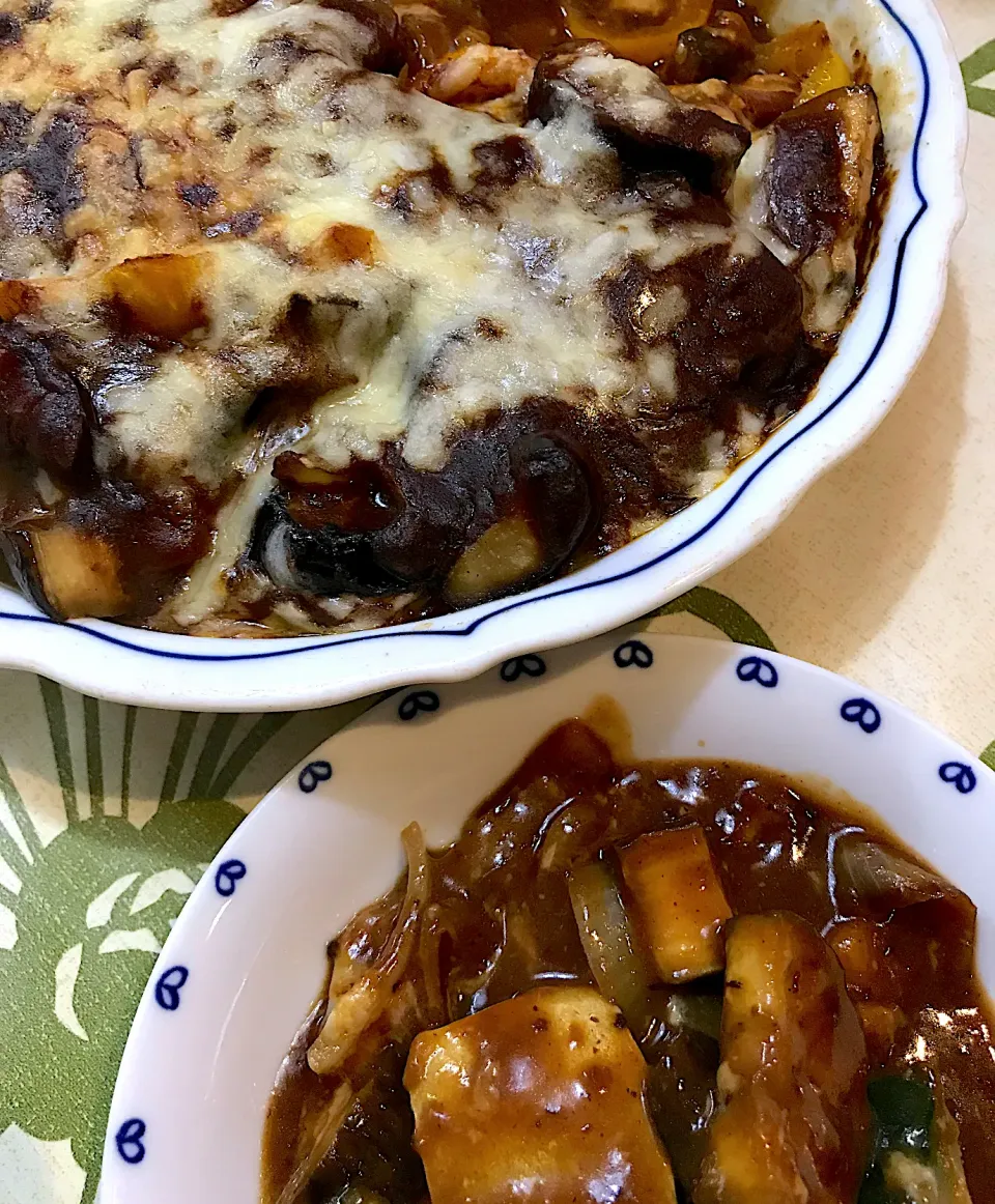 焼き鯖、ナス、かぼちゃのカレーグラタン💕|てるみさん