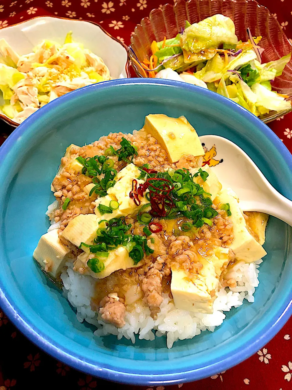 豆腐と鶏ひき肉のあんかけ丼✨今夜はヘルシーに🎶|＊いちご＊さん