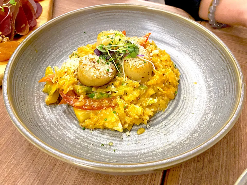 Scallops and crab meat risotto|skyblueさん