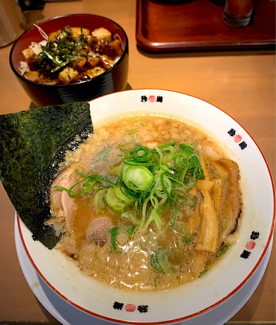 チャー丼定食　中華そば（小）|みゃ〜・はつさん