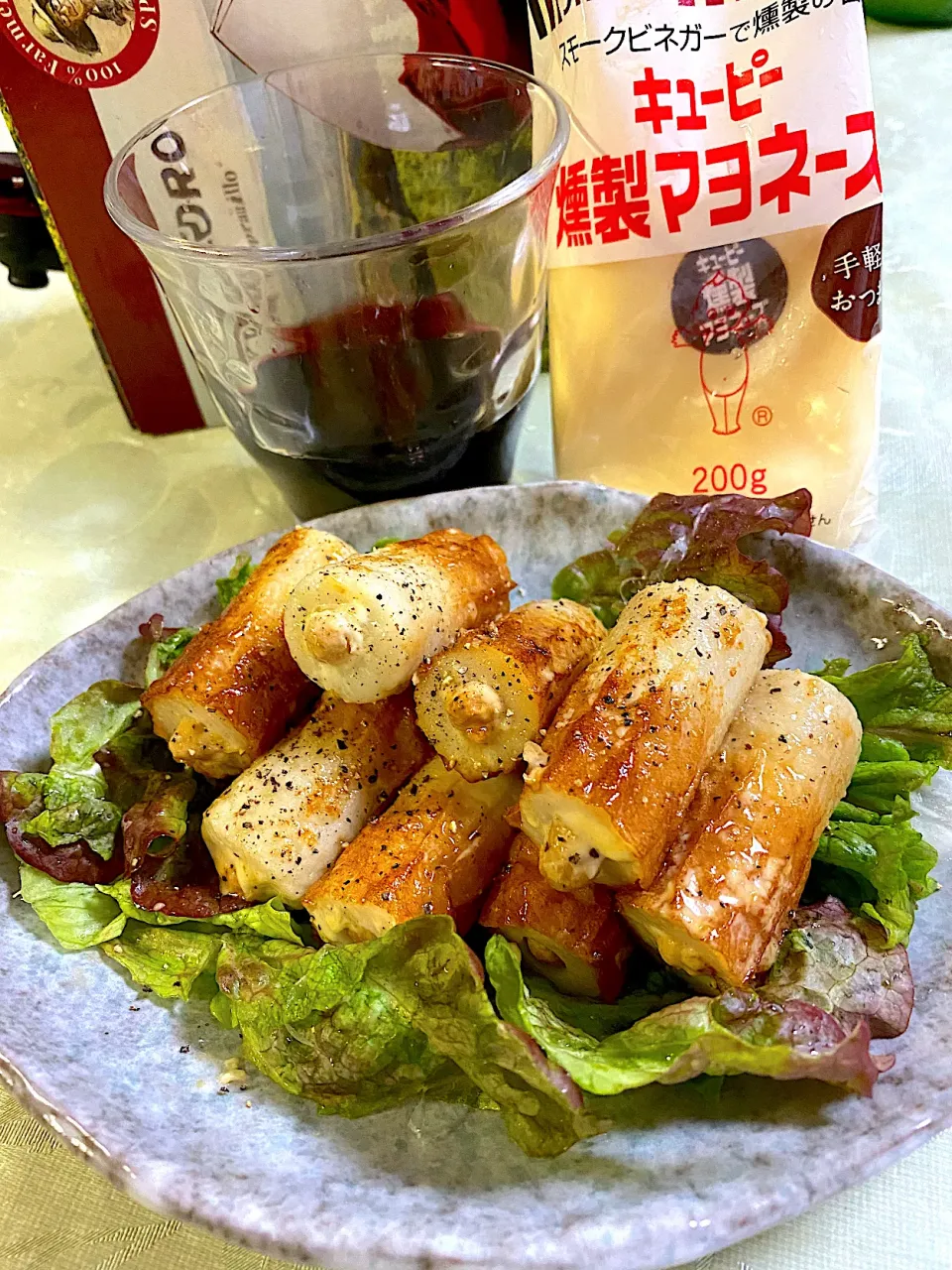 パパ氏さんの料理 焦がし醤油の香りがそそる‼️燻製マヨネーズで簡単おツマミ🍺|ぽっちさん