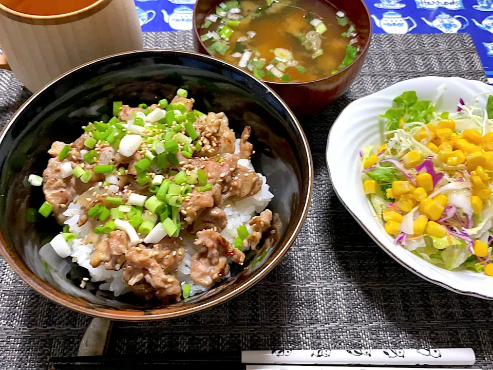 Snapdishの料理写真:ネギ塩豚🐷丼|mettiさん