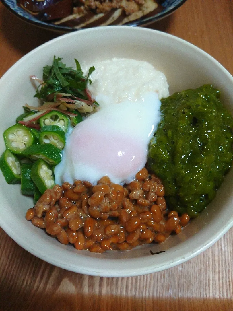 Snapdishの料理写真:ねばねば丼|よしみさん