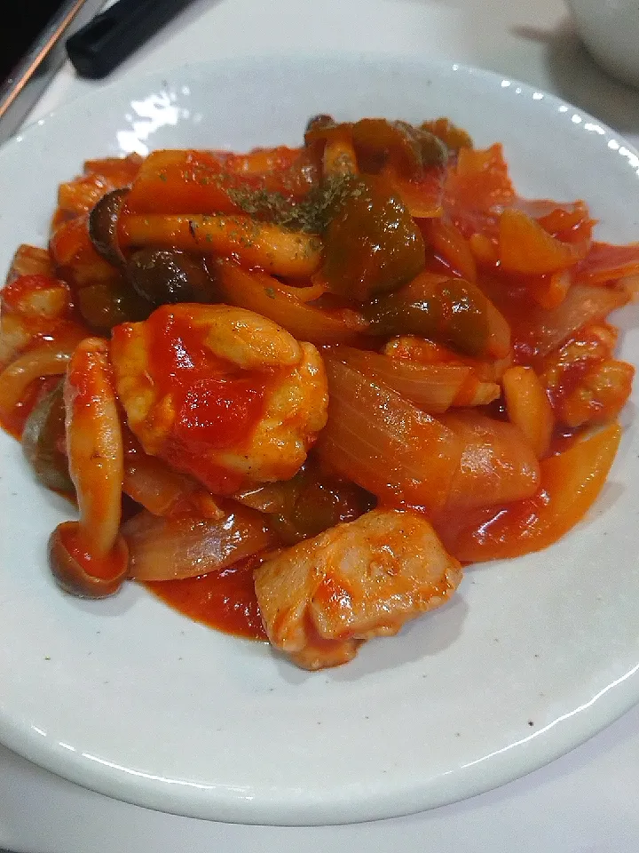 鶏肉のトマト煮|食事メモメモさん