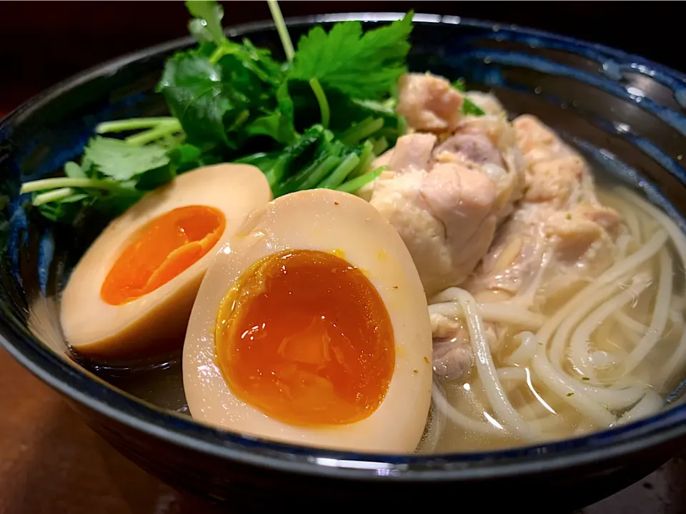 コラーゲンたっぷり鶏づくし温めん|半田手延べそうめんの店 阿波や壱兆さん