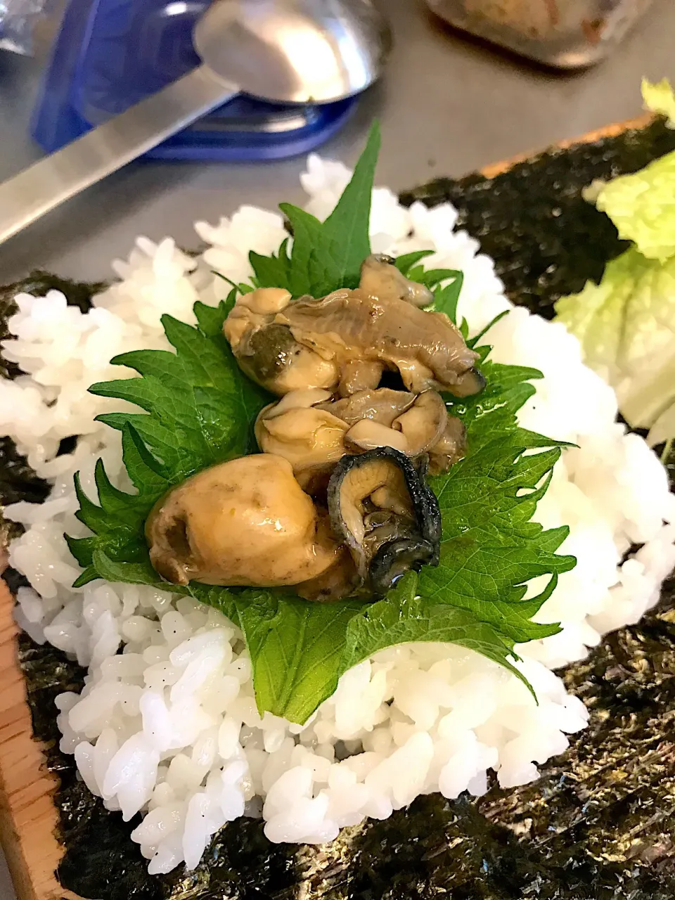 牡蠣のオイル煮むすび🍙|morimi32さん