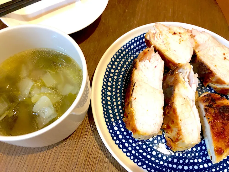 Snapdishの料理写真:30分チキン、スペアリブとセロリのスープ|Yukoさん