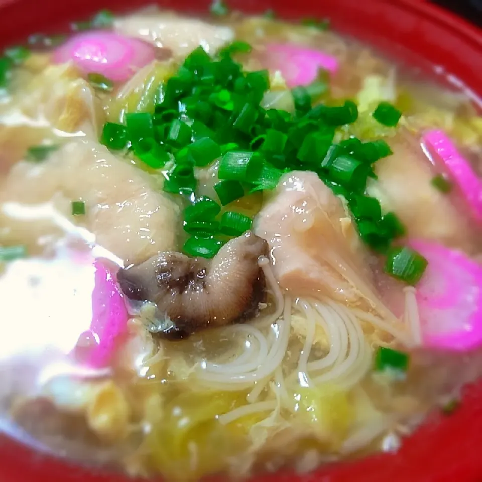 ツルんと鶏胸肉と白菜の
      かき玉にゅう麺～♪♪|砂糖味屋キッチンさん