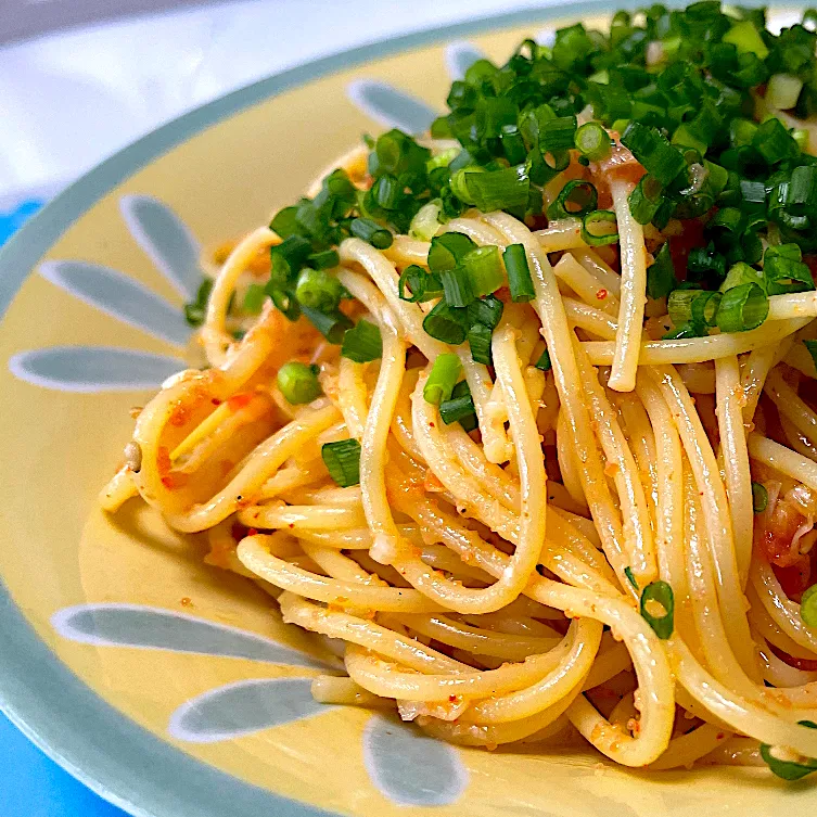 ニンニク明太子パスタ🍝(๑˃̵ᴗ˂̵)و|bamazooさん