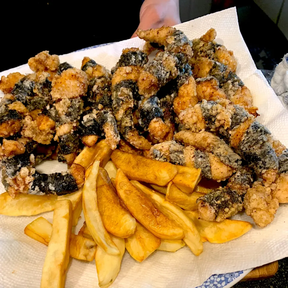 鶏肉の海苔巻き唐揚げ|シュトママさん