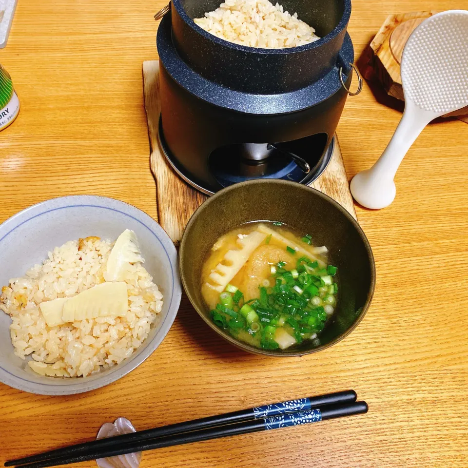 ‪‪たけのこご飯
‪‪たけのこ味噌汁|naoさん