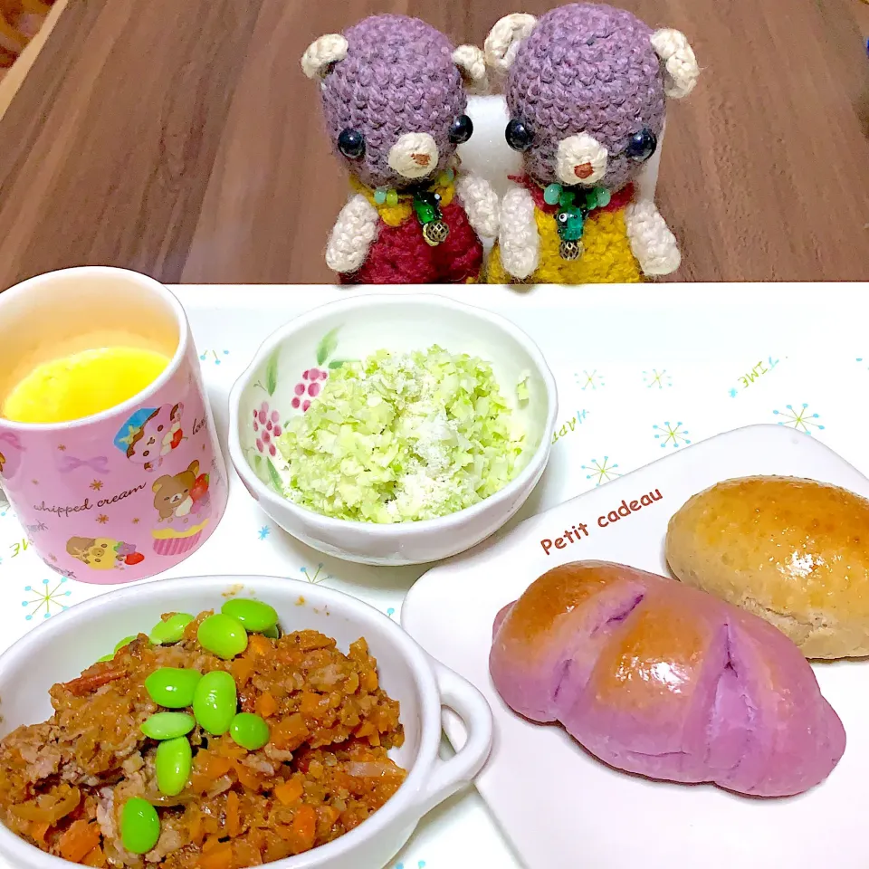 Snapdishの料理写真:朝ごぱん（╹◡╹）|chagashiさん