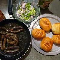 Homemade Breads,sausage & green Salad|Binita Thapaさん