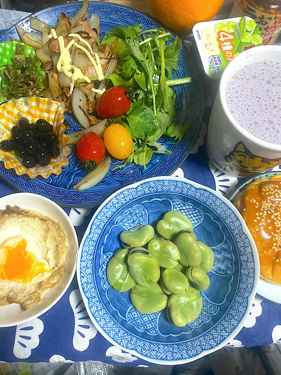 昨日の朝ごはん。|くのっちさん