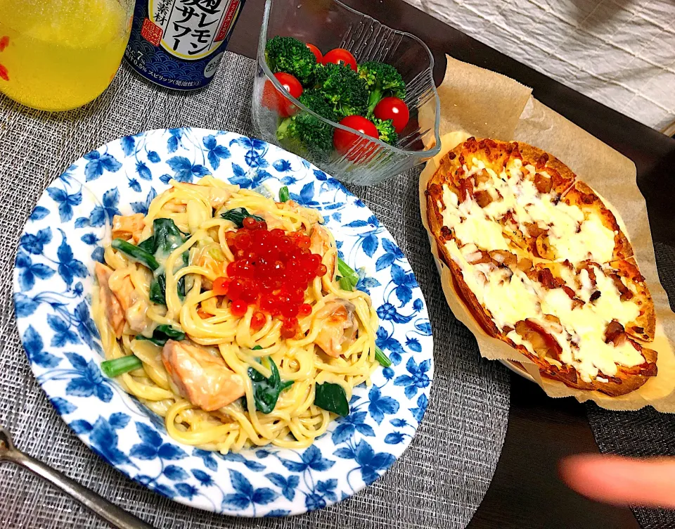 サーモンといくらのクリームパスタ|hana♡さん