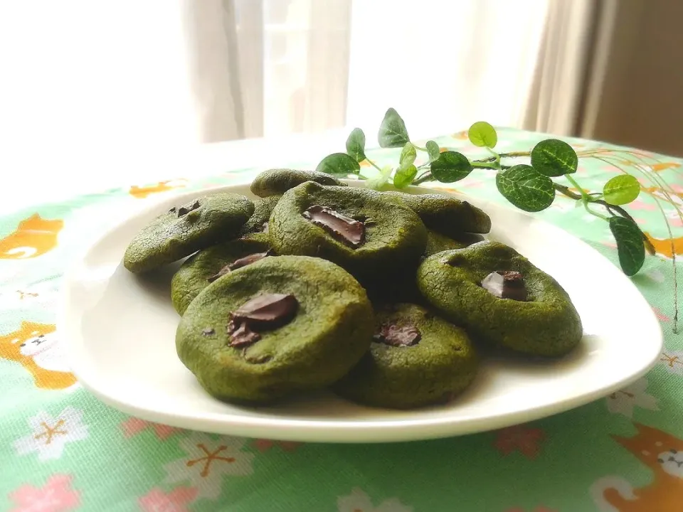 Snapdishの料理写真:濃いお抹茶クッキー🍃
カントリーマアム風🍪|choco_obaaさん