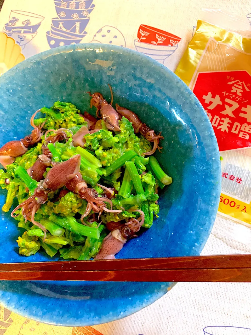 ホタルイカと菜の花のサヌキ酢味噌和え|シュトママさん