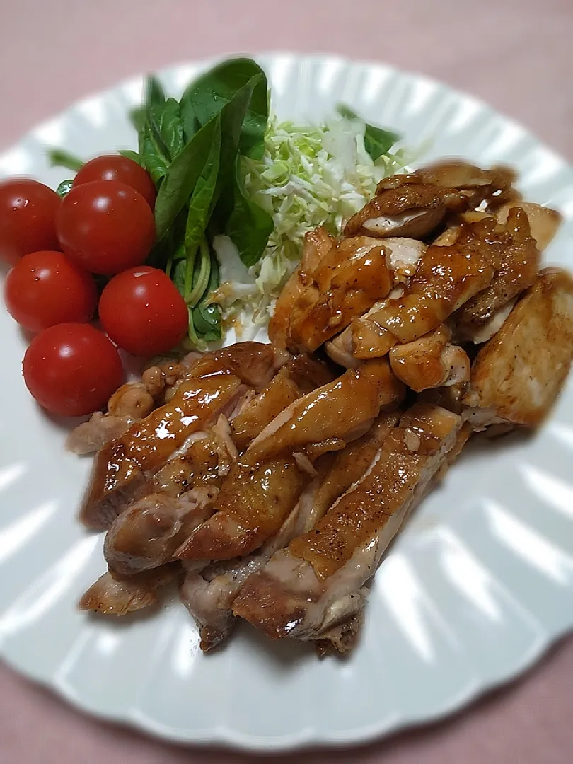 ☆今日の晩ごはん☆　鶏むね肉と鶏もも肉の照り焼き|hamamaさん