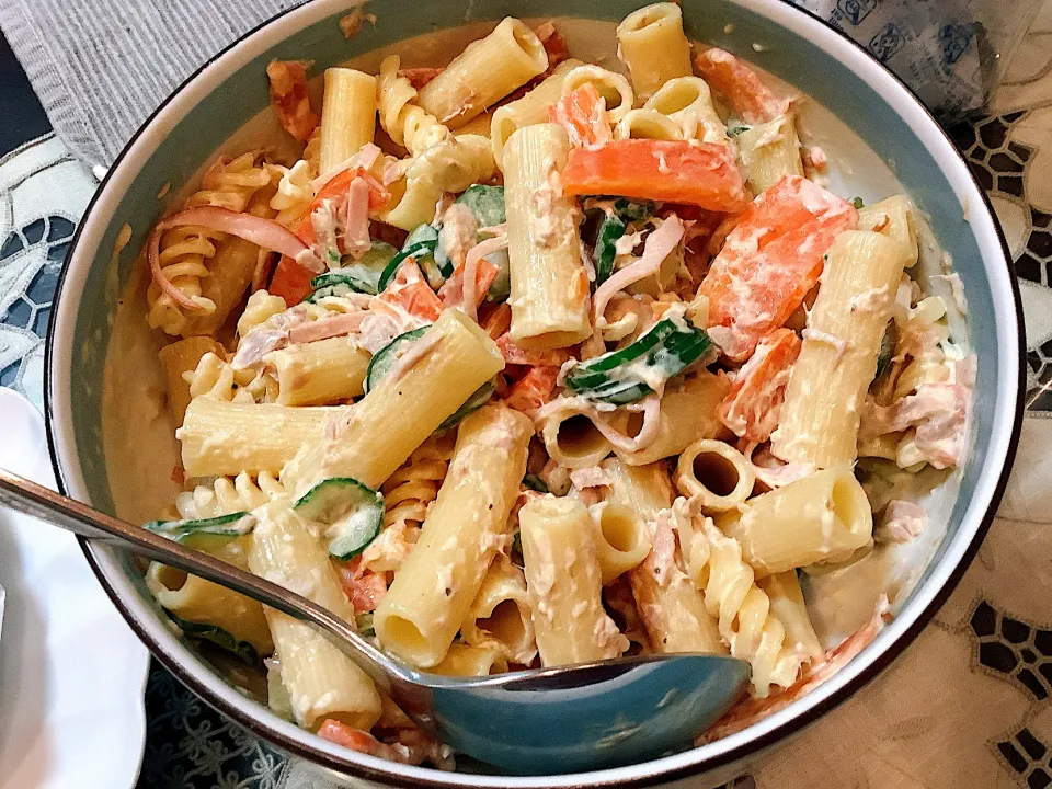 今宵のサラダ🥗マカロニサラダ😋|アライさんさん