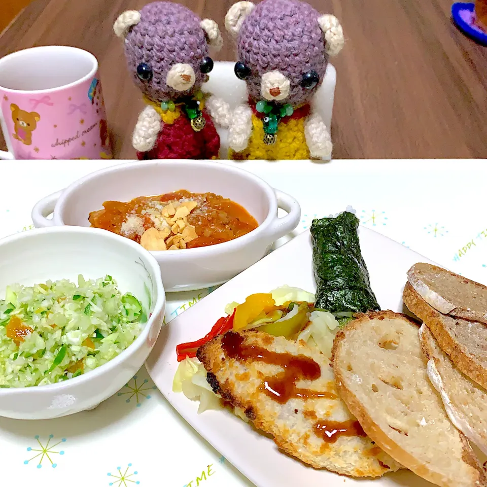 Snapdishの料理写真:晩ごぱん( ・∇・)|chagashiさん