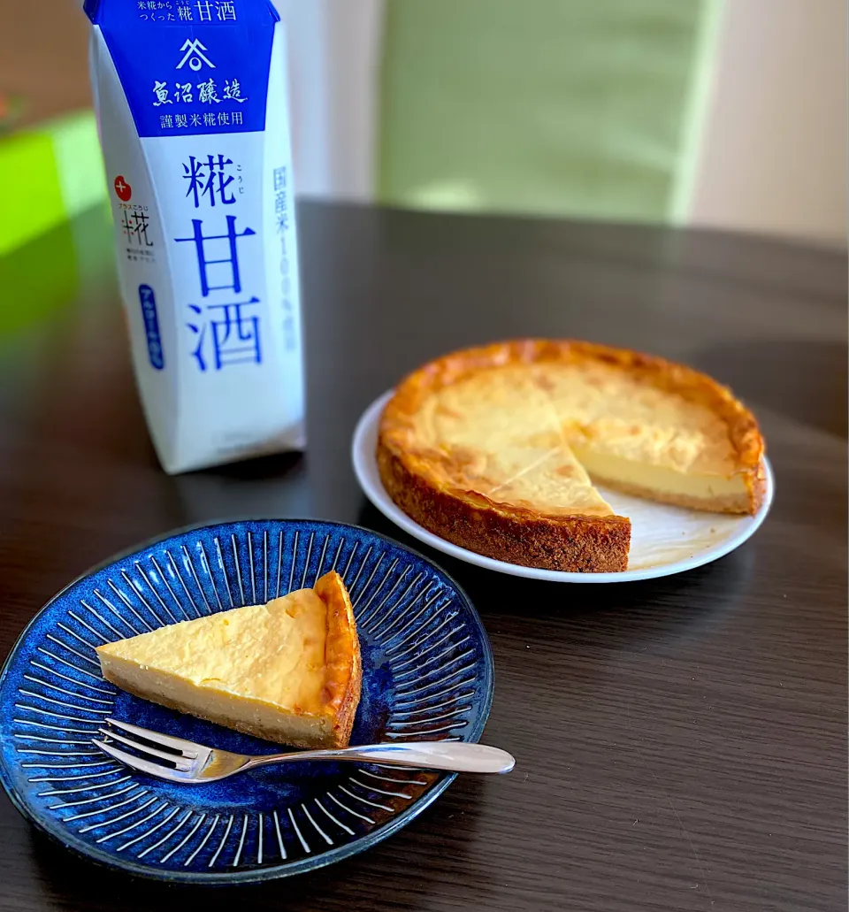 砂糖生クリーム不使用！甘酒チーズケーキ|ちぐあささん