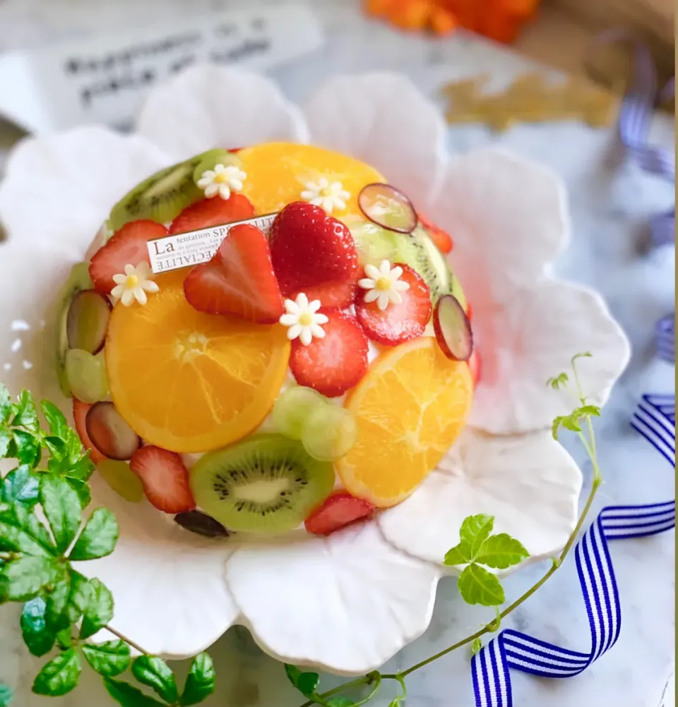 🍓🥝🍊🍇水玉ケーキ🍓🥝🍊🍇|lily_lily821さん