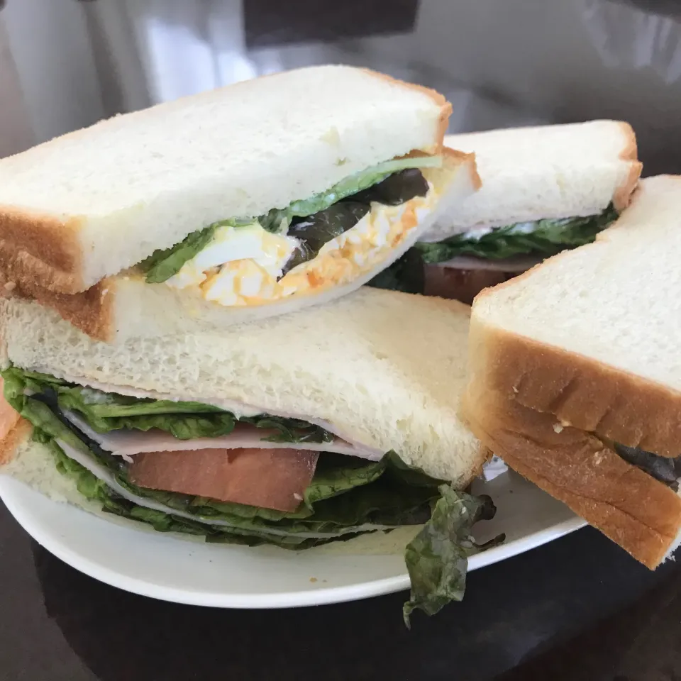 サンドイッチ🥪ハムレタス、たまご|純さん