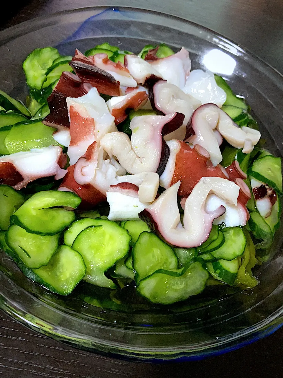 タコ🐙ときゅうり🥒とワカメの酢の物|colorさん