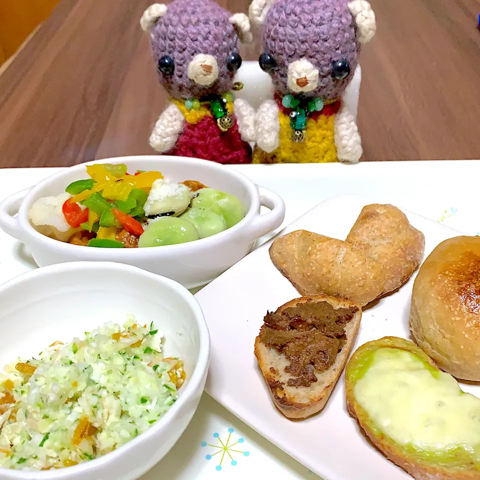 Snapdishの料理写真:朝ごぱん(°▽°)|chagashiさん