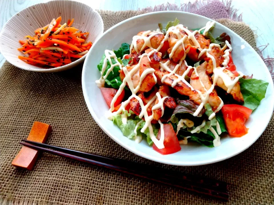 ・鶏むね肉のたれ焼き
・レンチン仕様の和風人参ナムル|真希さん