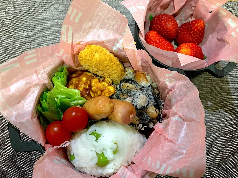 今日のお弁当（R3.3.31）|え〜かさん