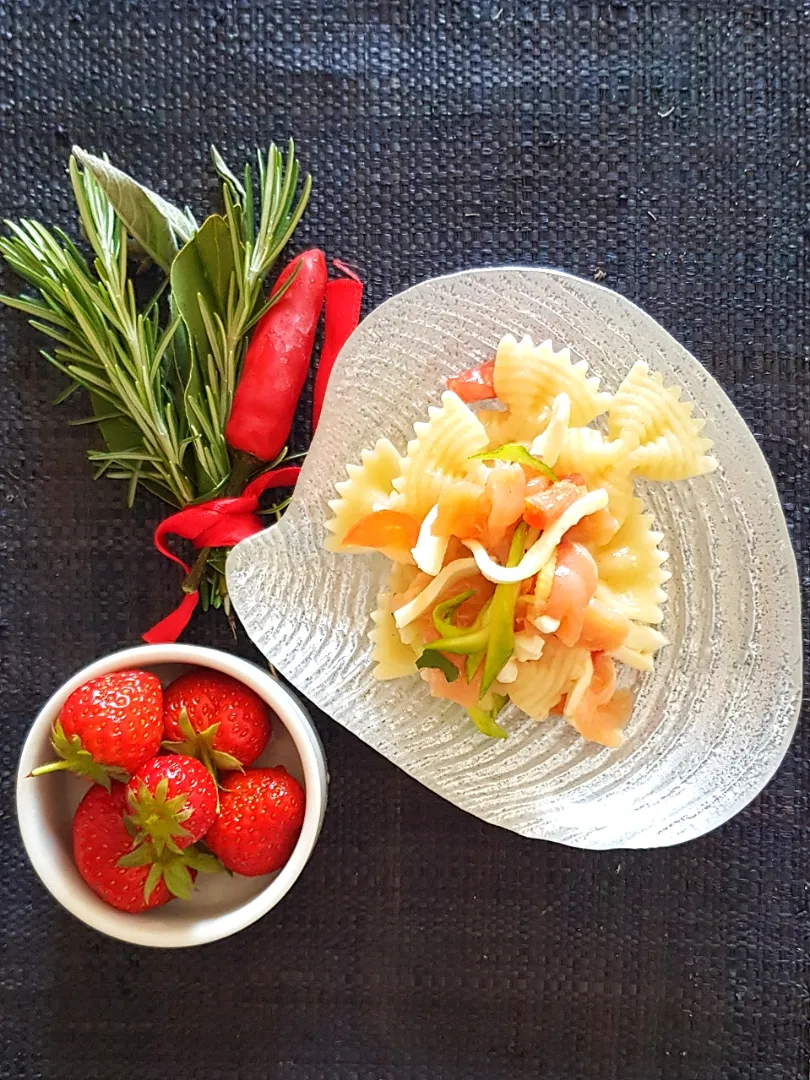 Zucchini and salmone pasta.
🍲|Siamo Tutti Masterchefさん