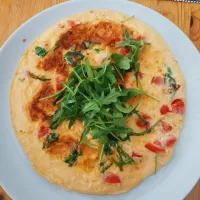 Snapdishの料理写真:Omelette with Rucola and Tomatoes 😍|Isabelleさん