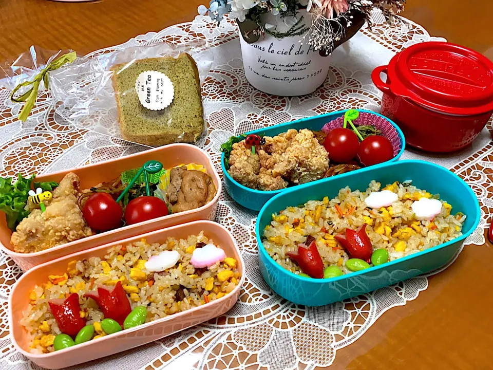 2021.4.1の塩から揚げ炒飯弁当🍀|makoさん