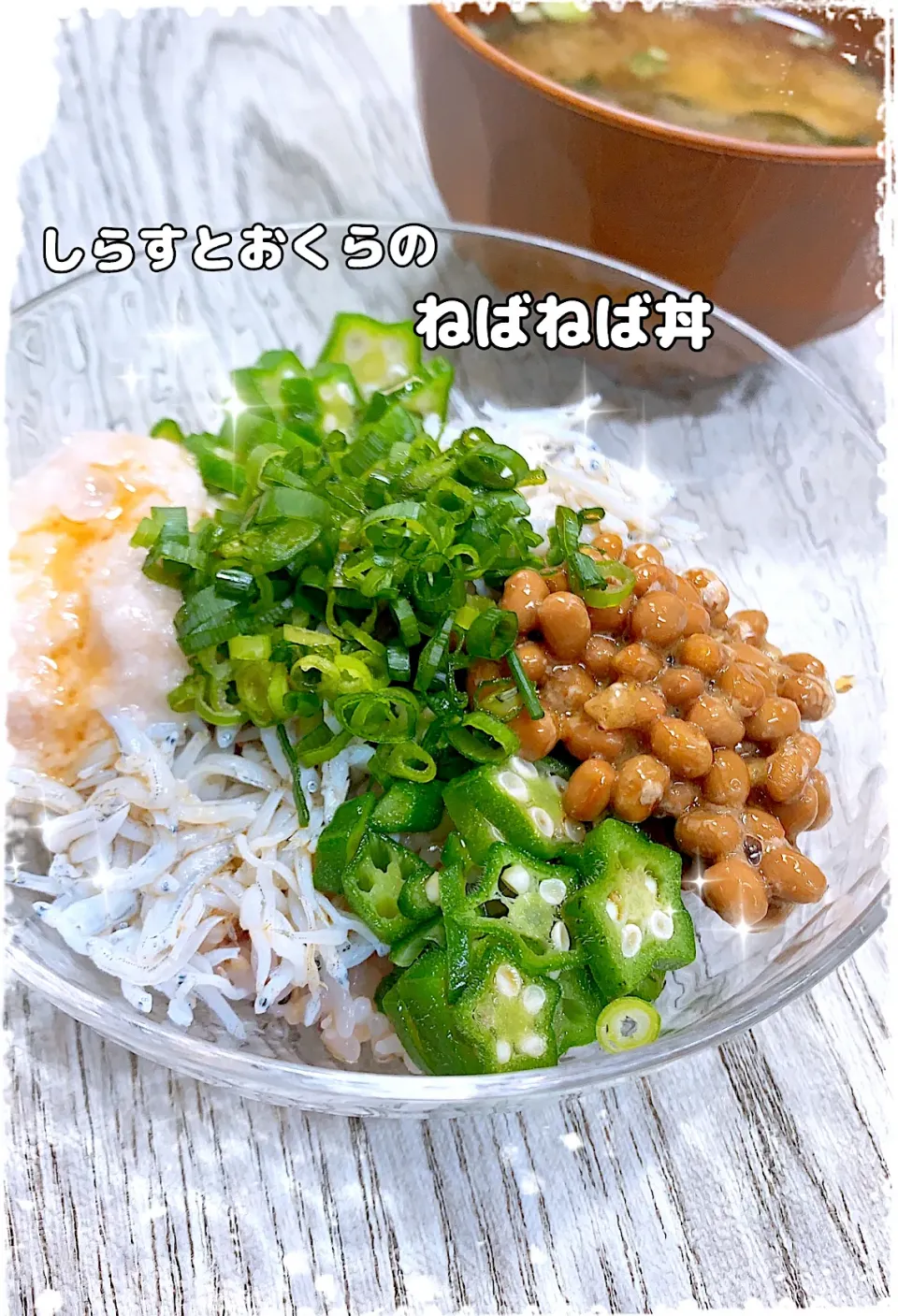 Snapdishの料理写真:✰︎冷蔵庫にアルモンデ~しらすとおくら納豆ねばねば丼✰︎|✰︎miyu✰︎さん