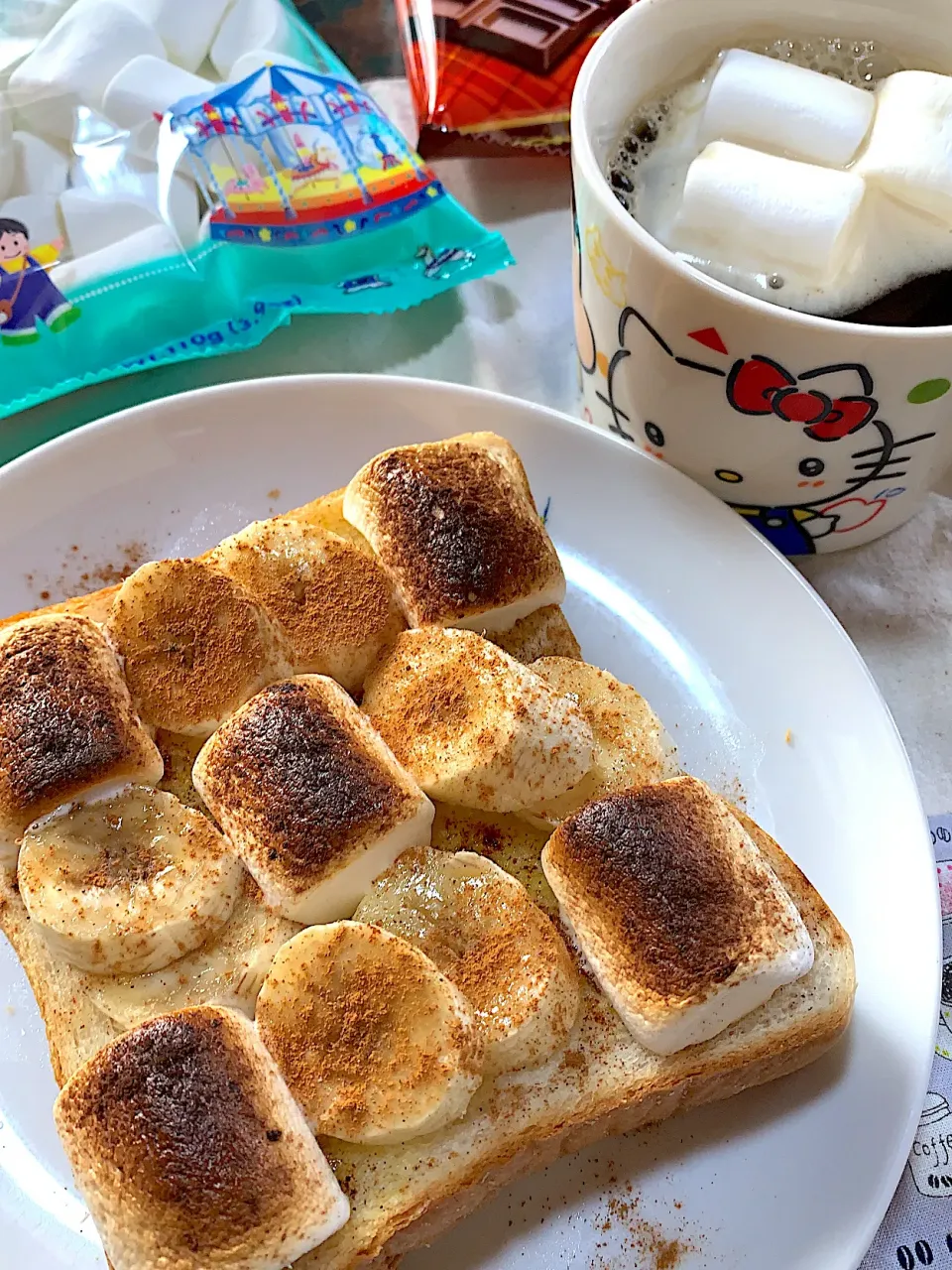 🎉当選したマシュマロで朝ごはん☕️|イタパセさん