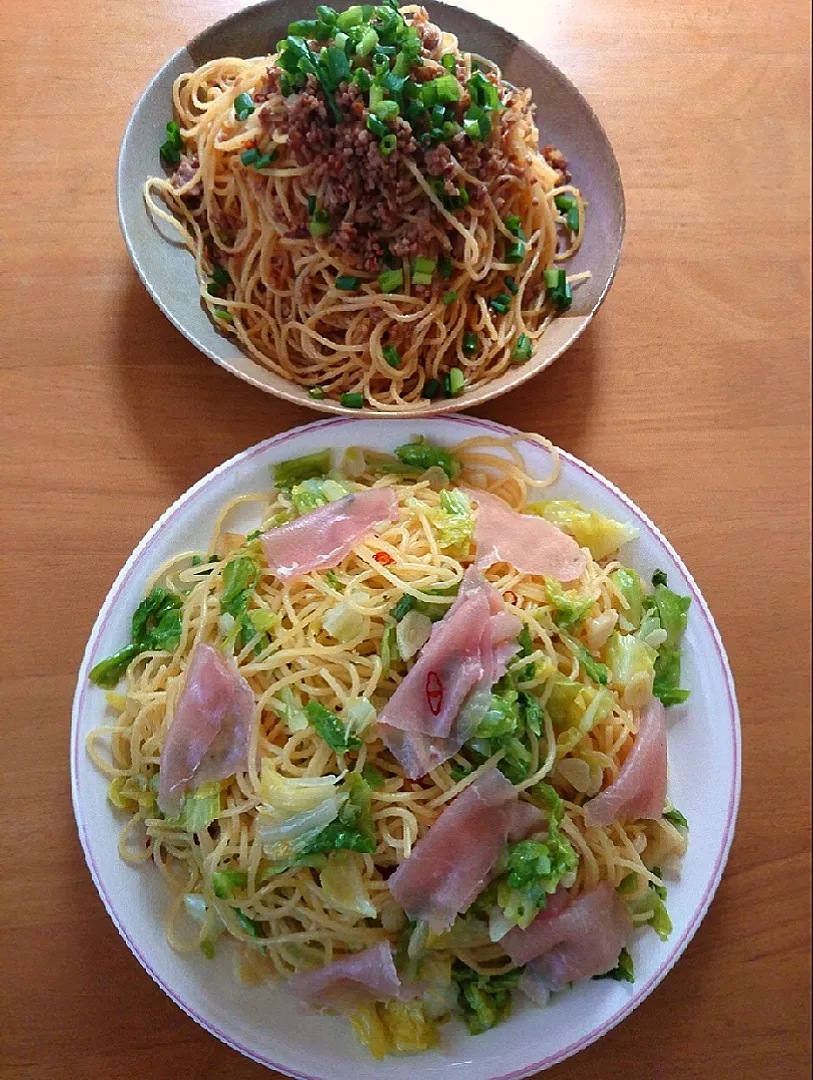 春キャベツと生ハムのペペロンチーノ
中華風肉味噌スパゲッティ|よしみさん