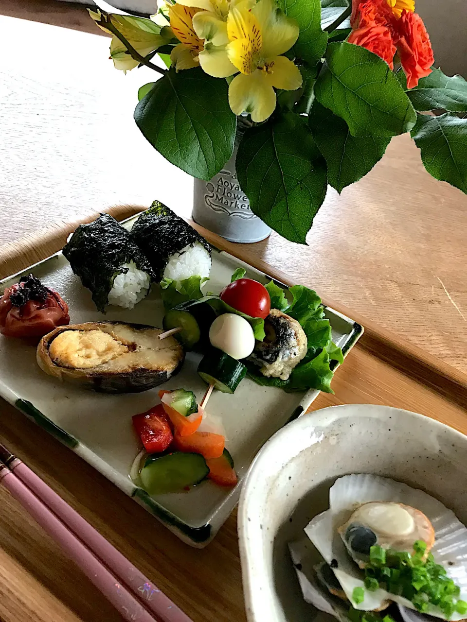 朝食　ニシン焼き　ベビーホタテすまし汁|izunさん