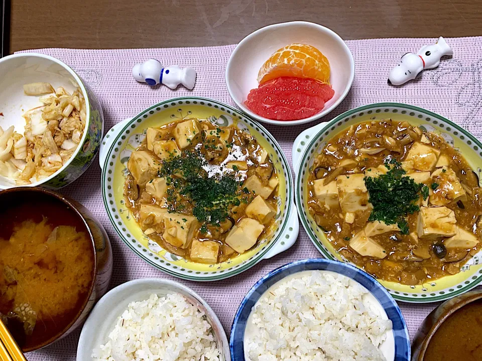 麻婆豆腐晩ごはん~(^^)❤︎|いつくしみちゃんさん