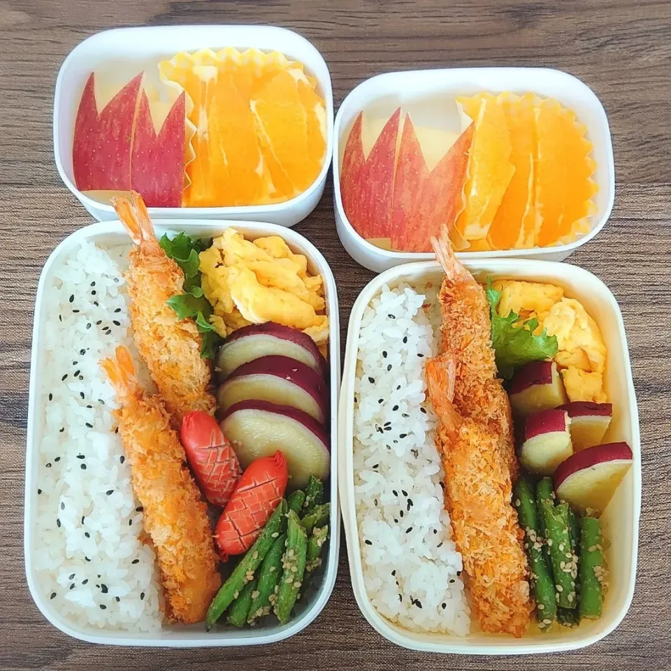 Snapdishの料理写真:エビフライ弁当|erinko0205さん