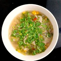 A healthy bowl of soupy whole wheat handmade noodles...|Neha Gohilさん