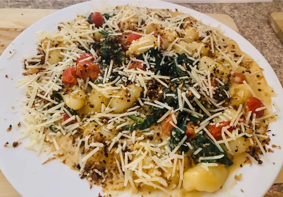 My Spinach and tomato Gnocchi yum 😋!❤️|Jen Marさん