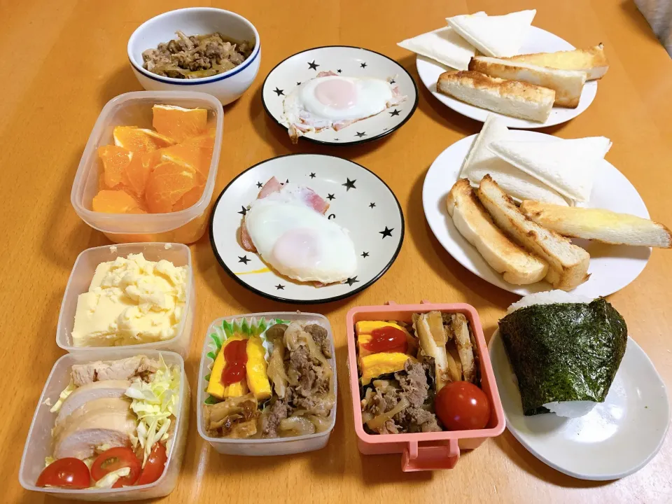 今日の朝ごはん&お弁当💜2021.4.2.|kimikimiさん